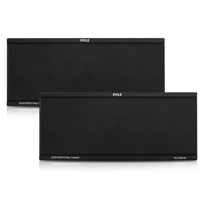 Pyle 6 Way Car Stereo Speaker-Dual 200 Watt High Powered Loud Sound Speakers System with 60mm Piezo Midrange,40mm Audio Tweeter,4 Ohm,2.5 kHz-20 kHz-Wire,Sun Visor Mount Strap-Pyle PLTWVS(Pair),Black - Image 1